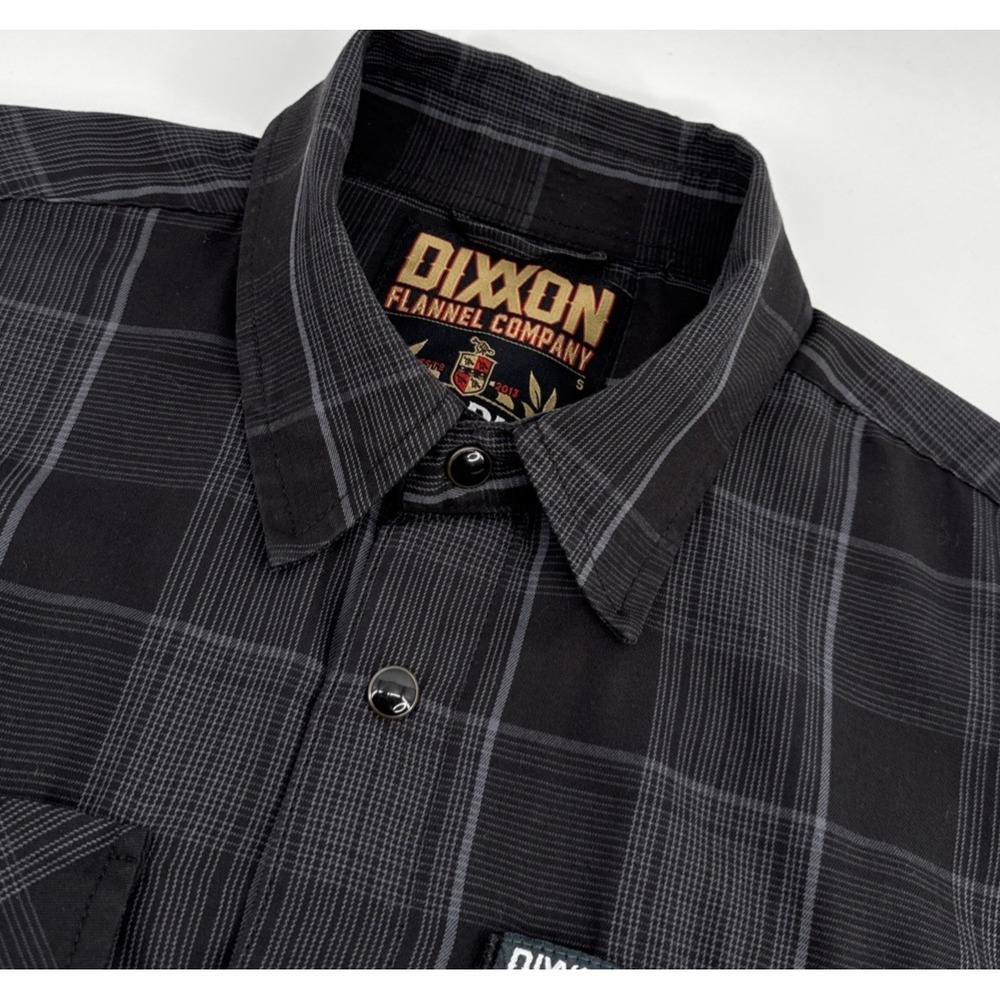 Dixxon Flannel Co Murphy Shirt Mens S Long Sleeve Black Plaid Snap Western - Picture 7 of 12